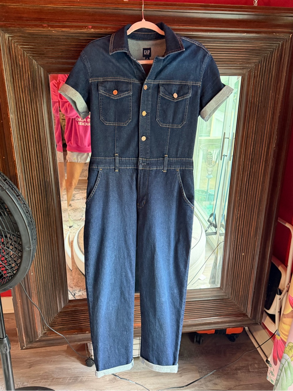 GAP Women's  Dark Blue Denim Jumpsuit